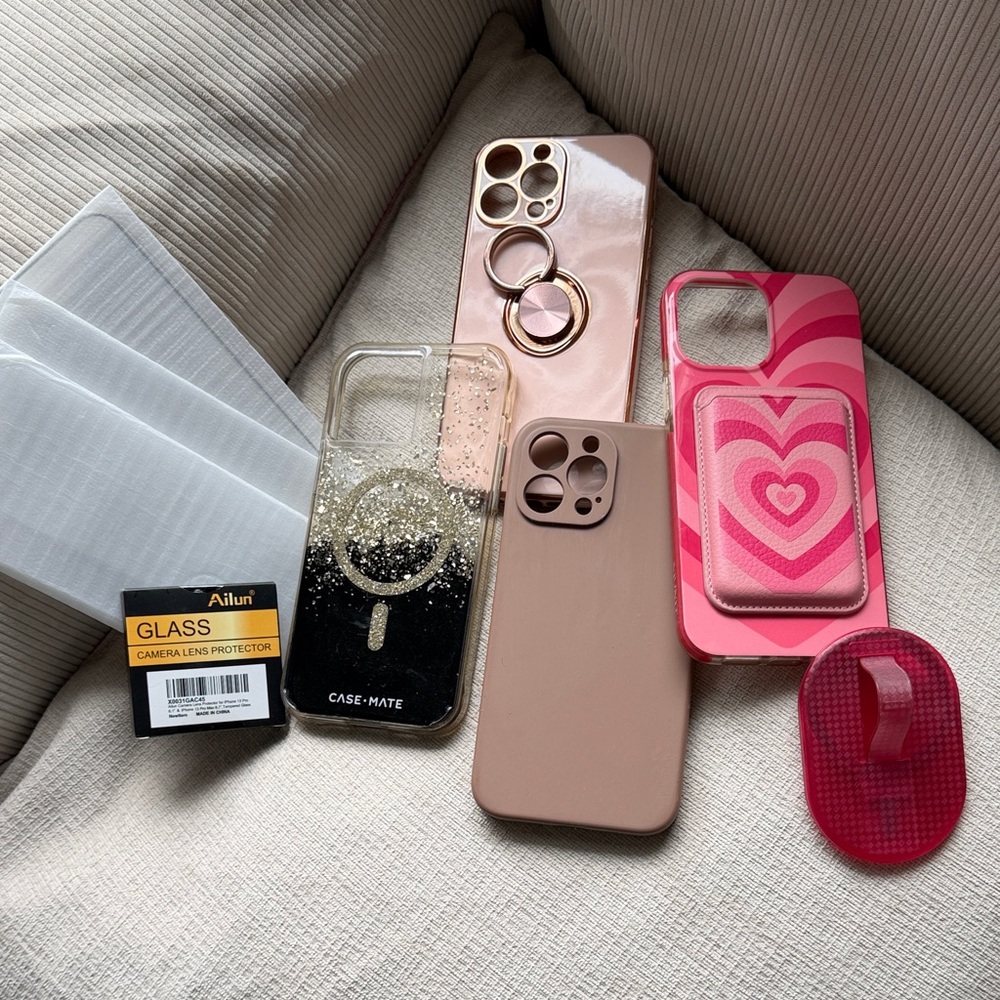IPhone 13 ProMax Cases/accessories. 3 screen protectors &  camera protector! ❤️